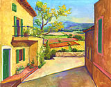 Village de Puygiron. Click to enlarge painting.