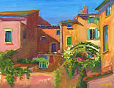 Chateau de la Rossillini - contemporary paintings - tuscan landscapes.