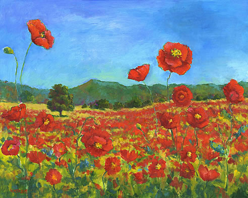 Les Congrieligots - poppies. Copyright 2001-2004 Julia Watkins. All rights reserved.